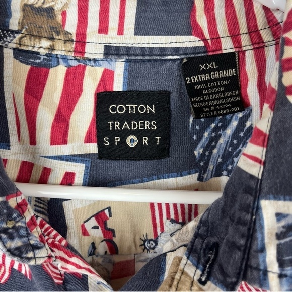 Vintage COTTON TRADERS SPORT Men's USA PATRIOTIC shirt XXL - Picture 10 of 15